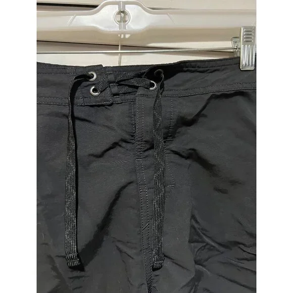 Patagonia Mens Black Board Shorts Swim Trunks Size 34 Side Zip Pocket Surf - Picture 4 of 6